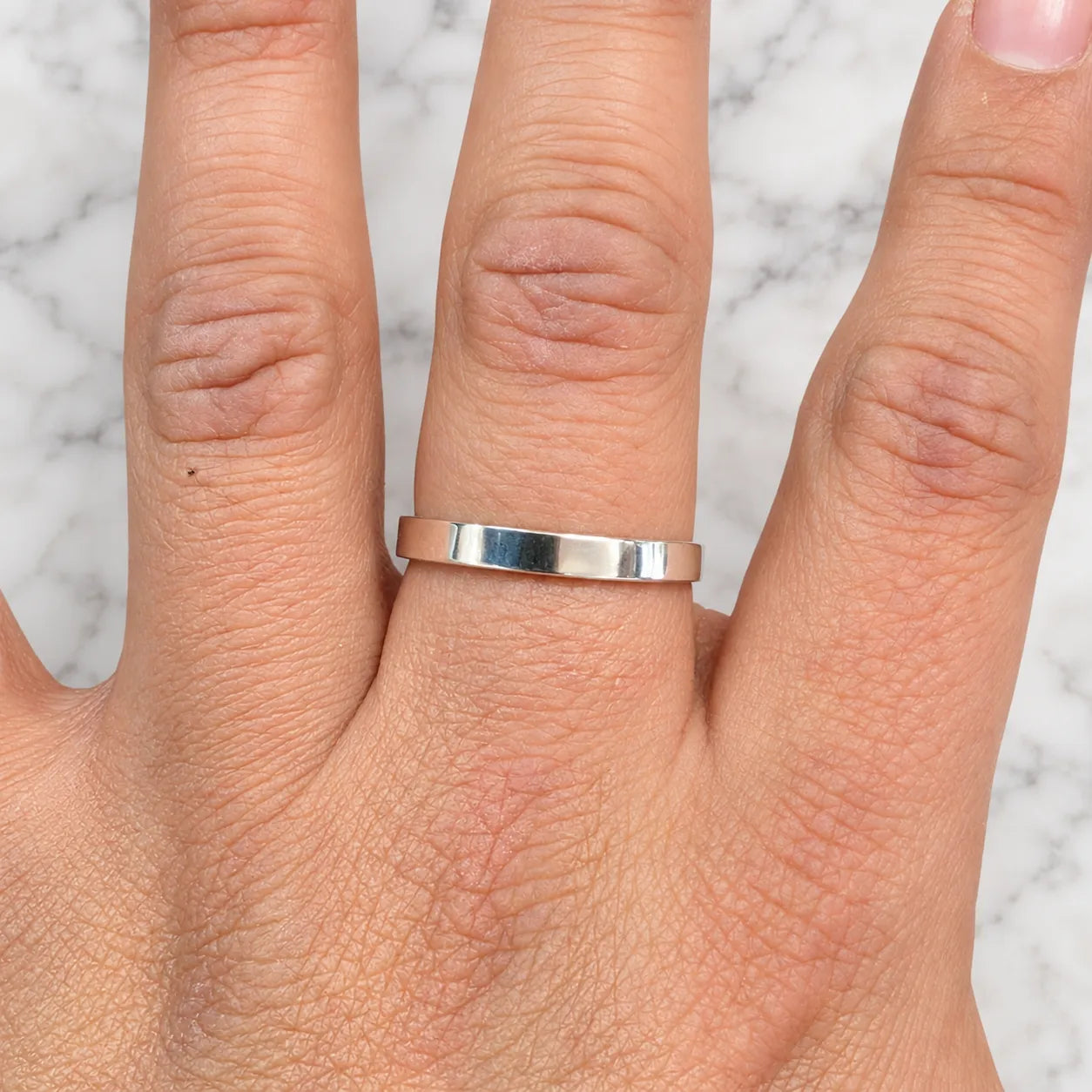 Anillo argolla lisa cuadrada 3mm