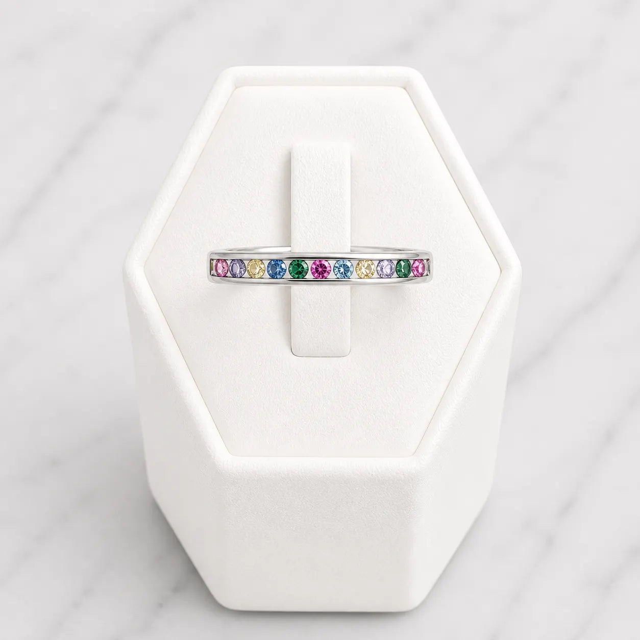 Anillo cintillo multicolor