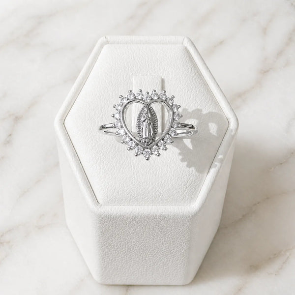 Anillo microcircón virgen de guadalupe