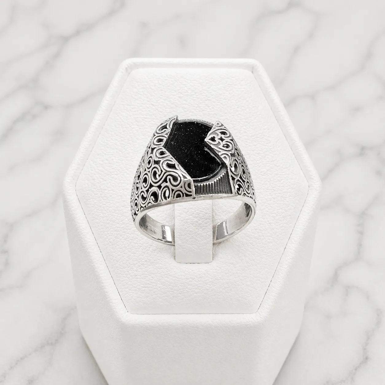 Anillo sello onix envejecido