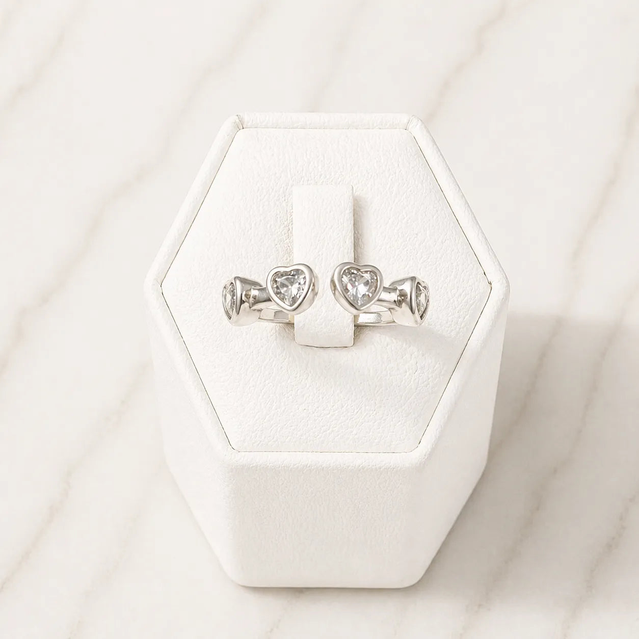 Anillo ajustable corazones