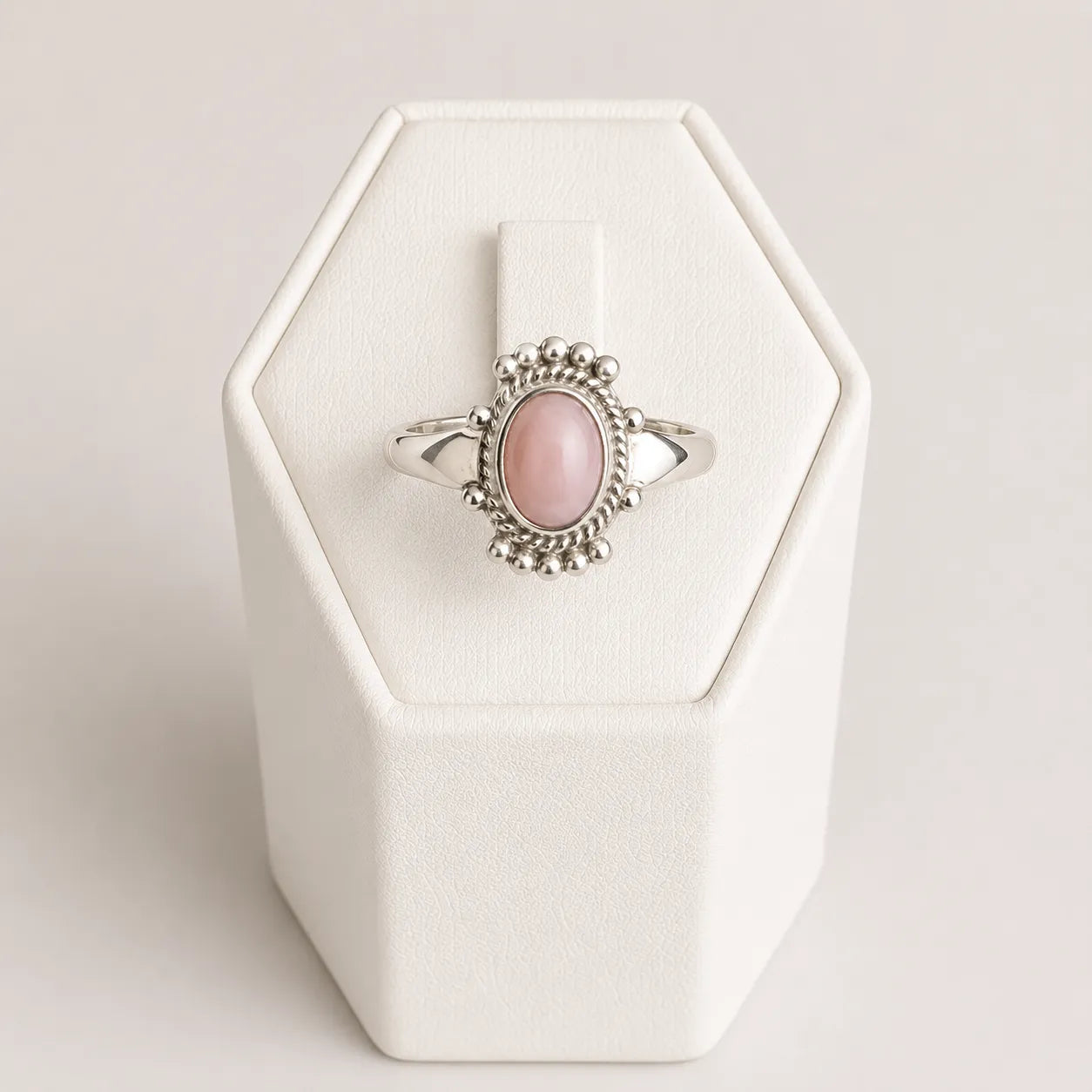 Anillo cuarzo rosa