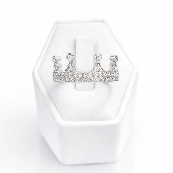 Anillo corona microcircón