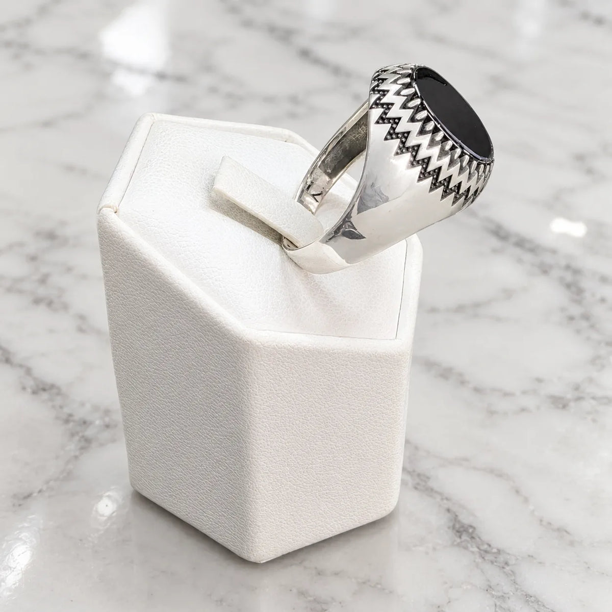 Anillo sello onix envejecido