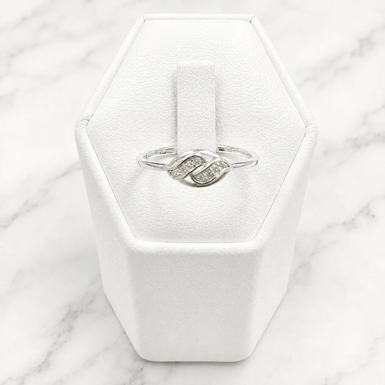 Anillo trenza microcircón