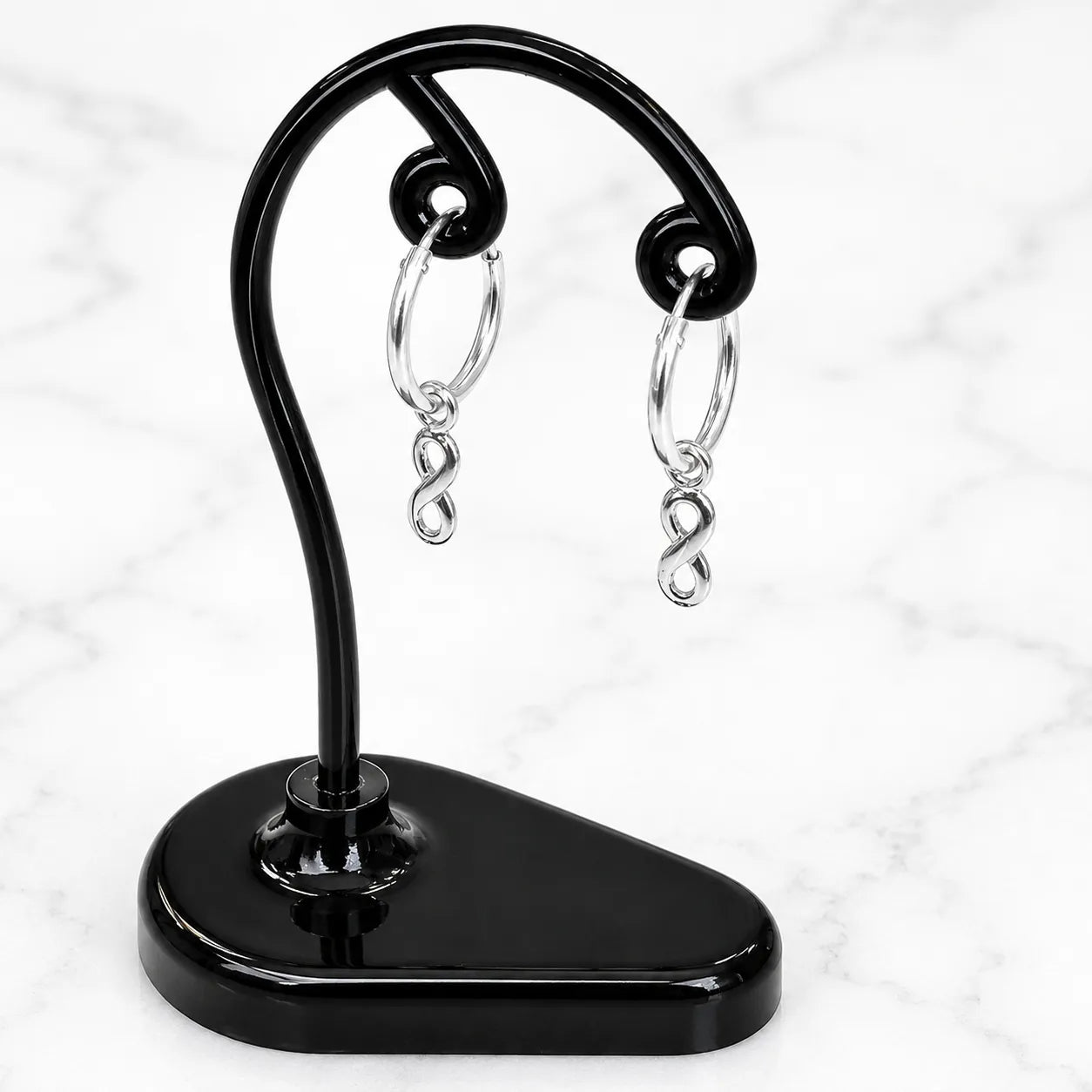 Aros argollas con colgante infinito 12mm