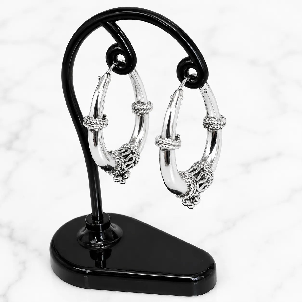 Argollas bali hoops ovaladas 20mm