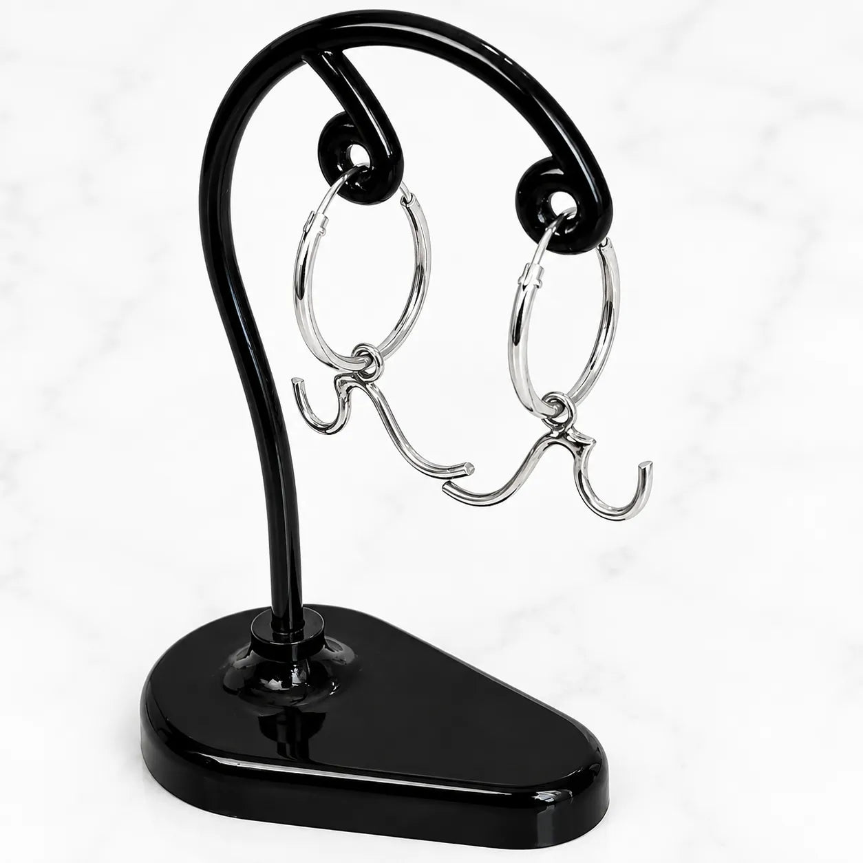 Aros argollas con colgante olas 16mm