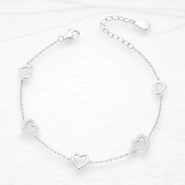 Pulsera corazón circón