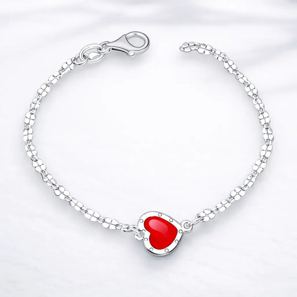 Pulsera corazón rojo