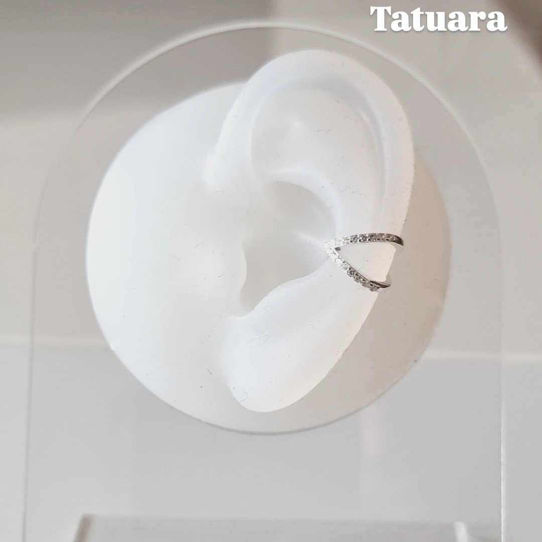 Earcuff doble circón
