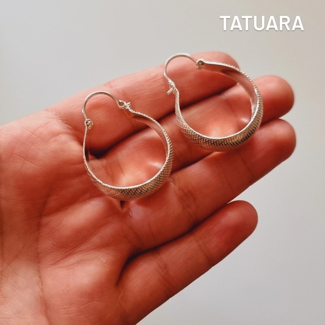 Aros argollas botes satinadas 28mm x 37mm