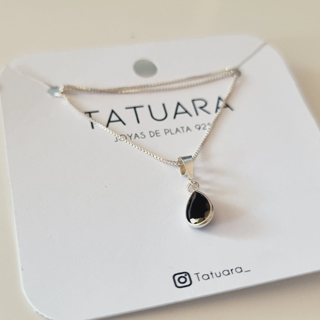 Collar punto luz gota onix 7mm