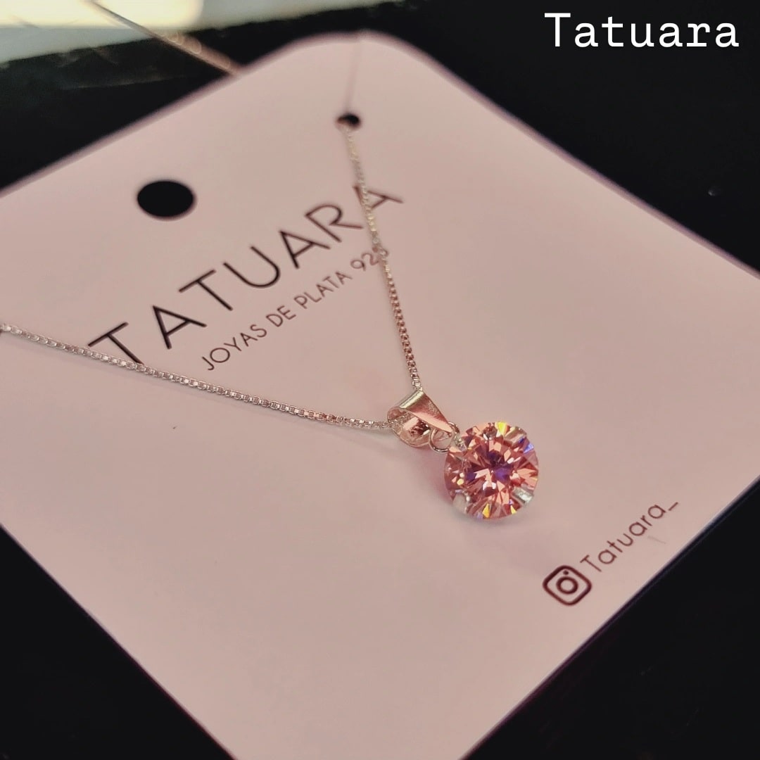 Collar punto luz rosa francia 8,5mm