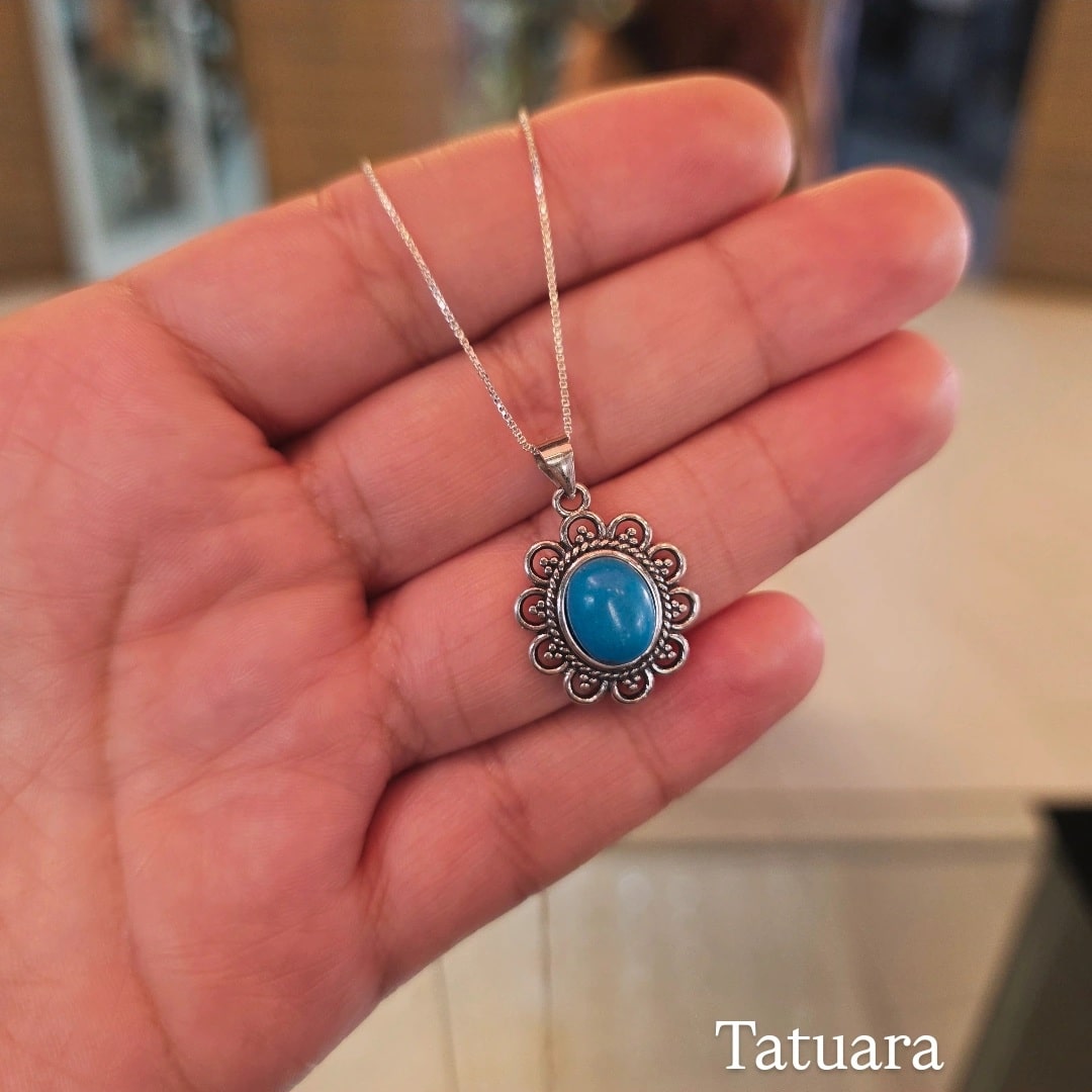 Collar étnico turquesa