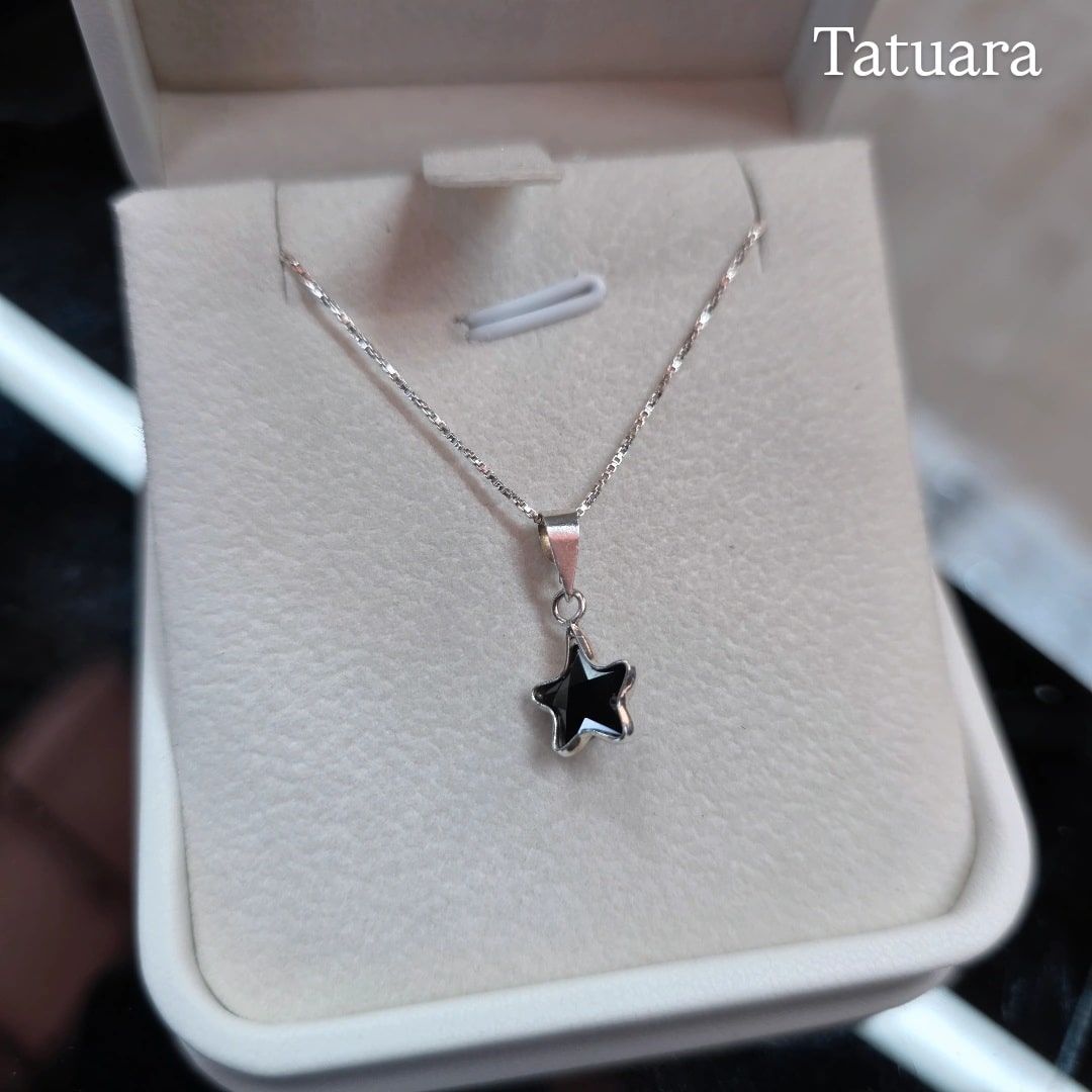 Collar punto luz estrella onix 8mm