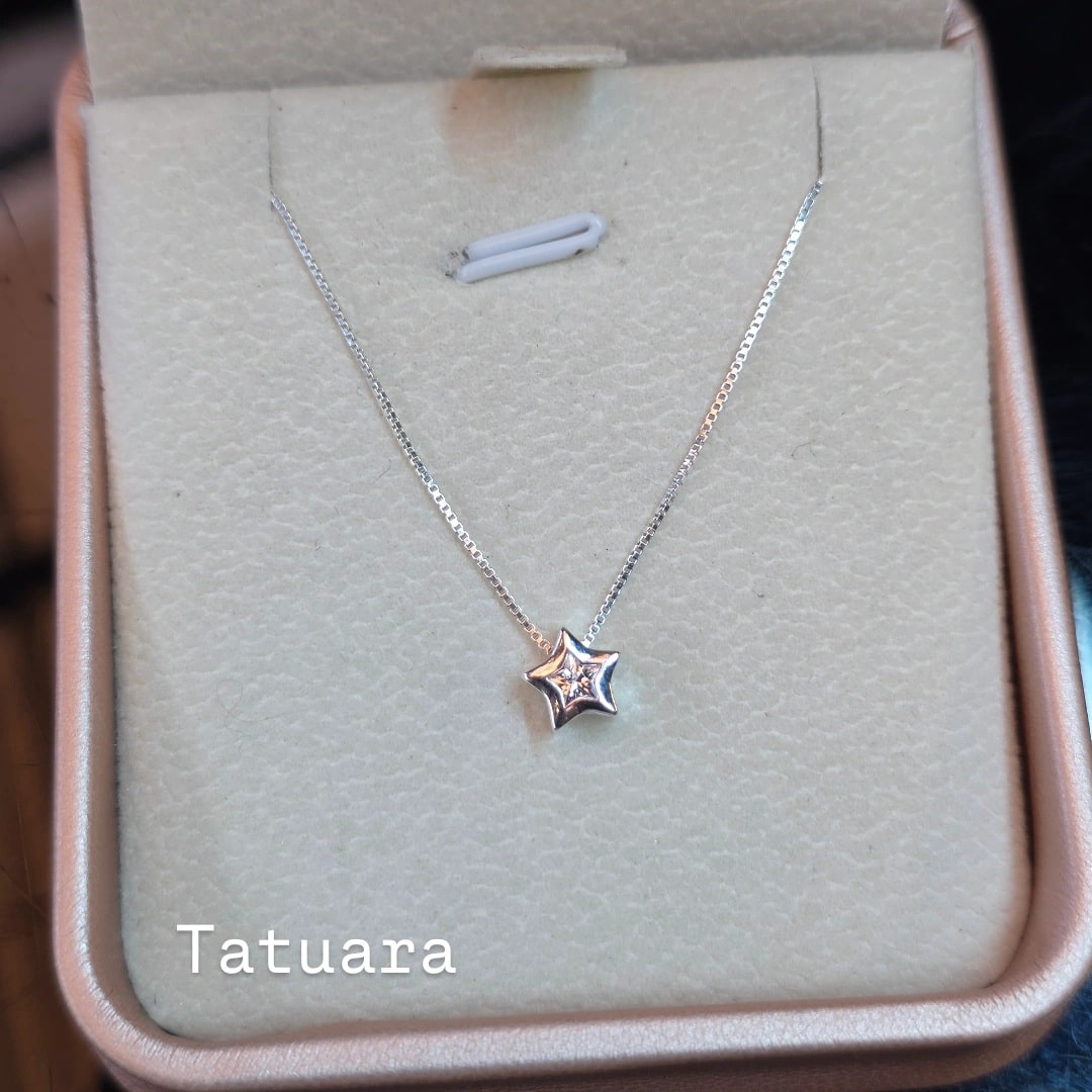 Collar punto luz estrella circon