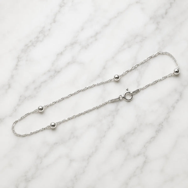 Pulsera eslabón pelotitas 1,2mm