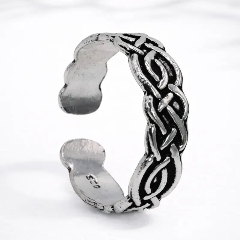 Anillo midi doble trenzado