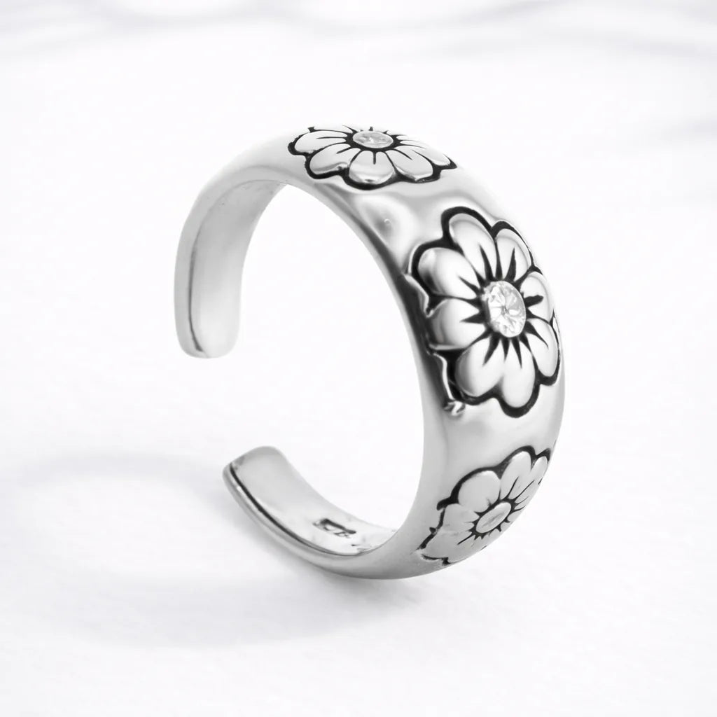 Anillo midi flores