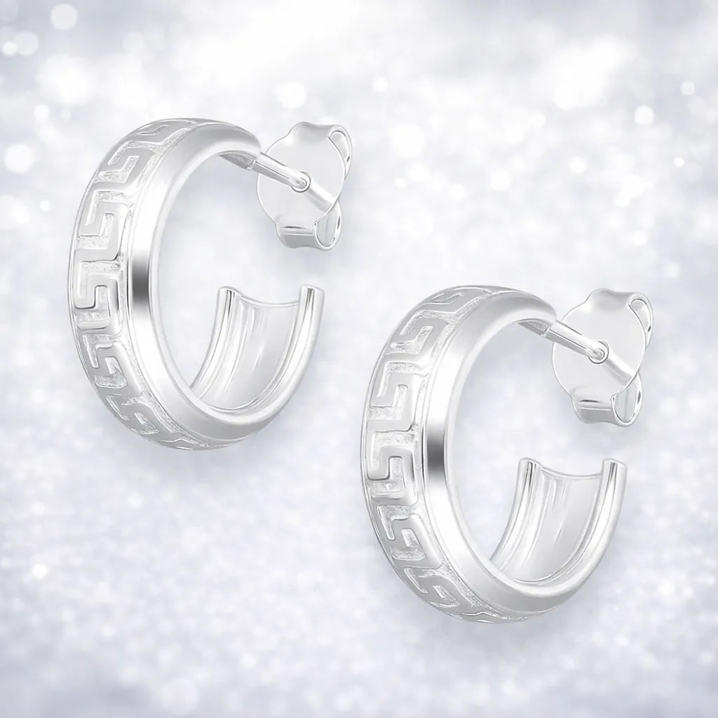 Aros argollas diseño circón 15mm con tornillo