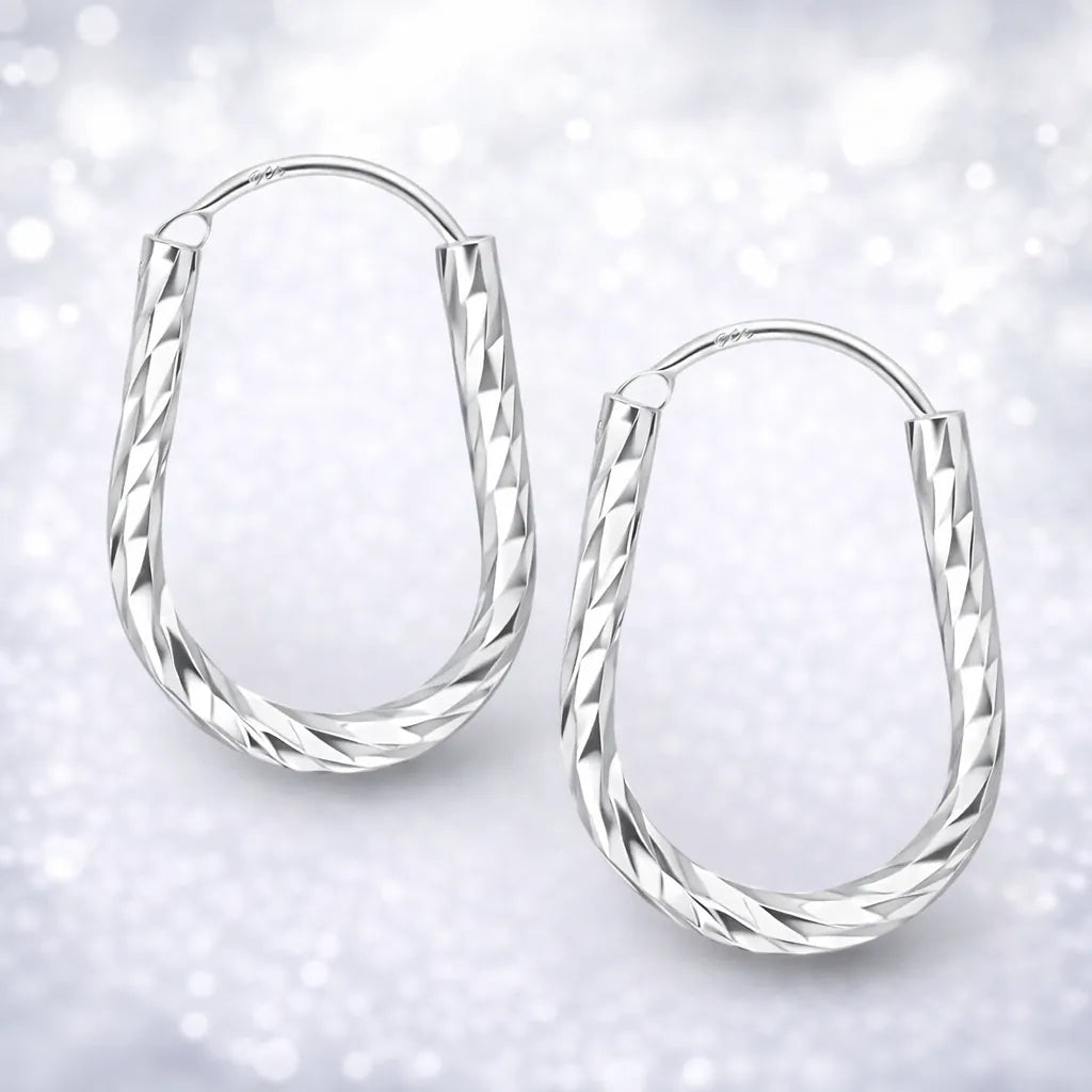 Aros argollas torcidos 20mm ovaladas