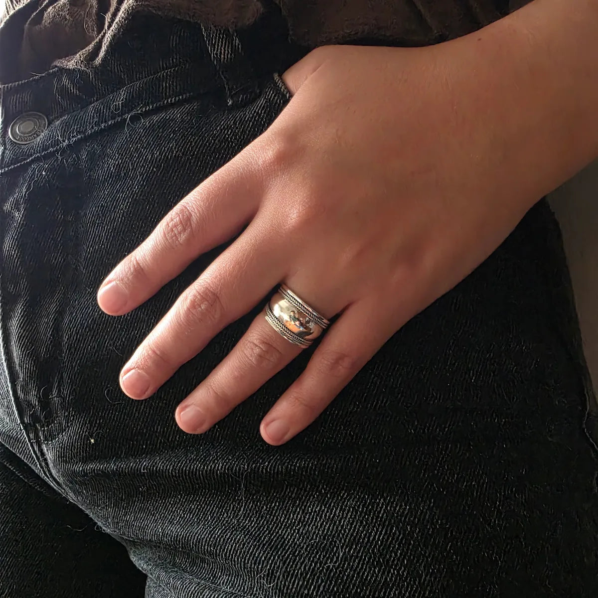 Anillo ancho bali 12mm