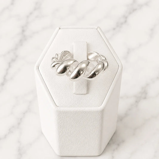 Anillo inflado trenzado 6mm ajustable