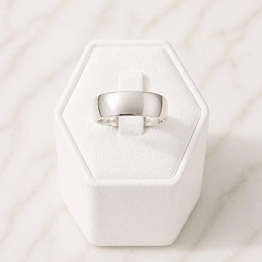 Anillo liso ancho plano