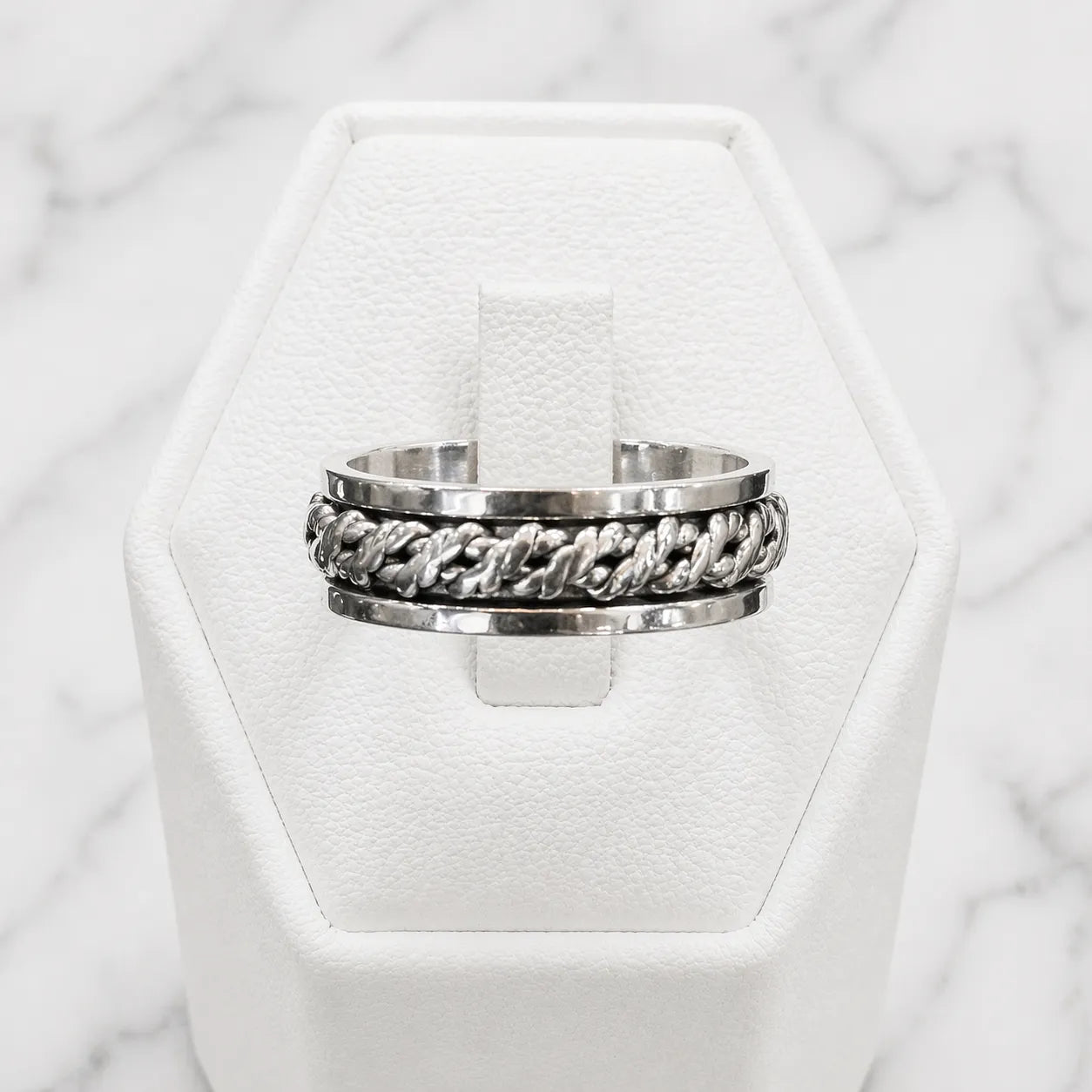 Anillo antiestress envejecido trenzado