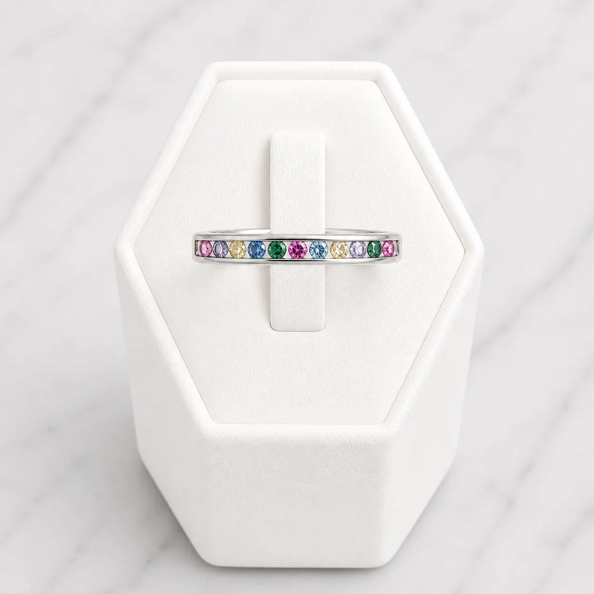 Anillo cintillo multicolor - 17