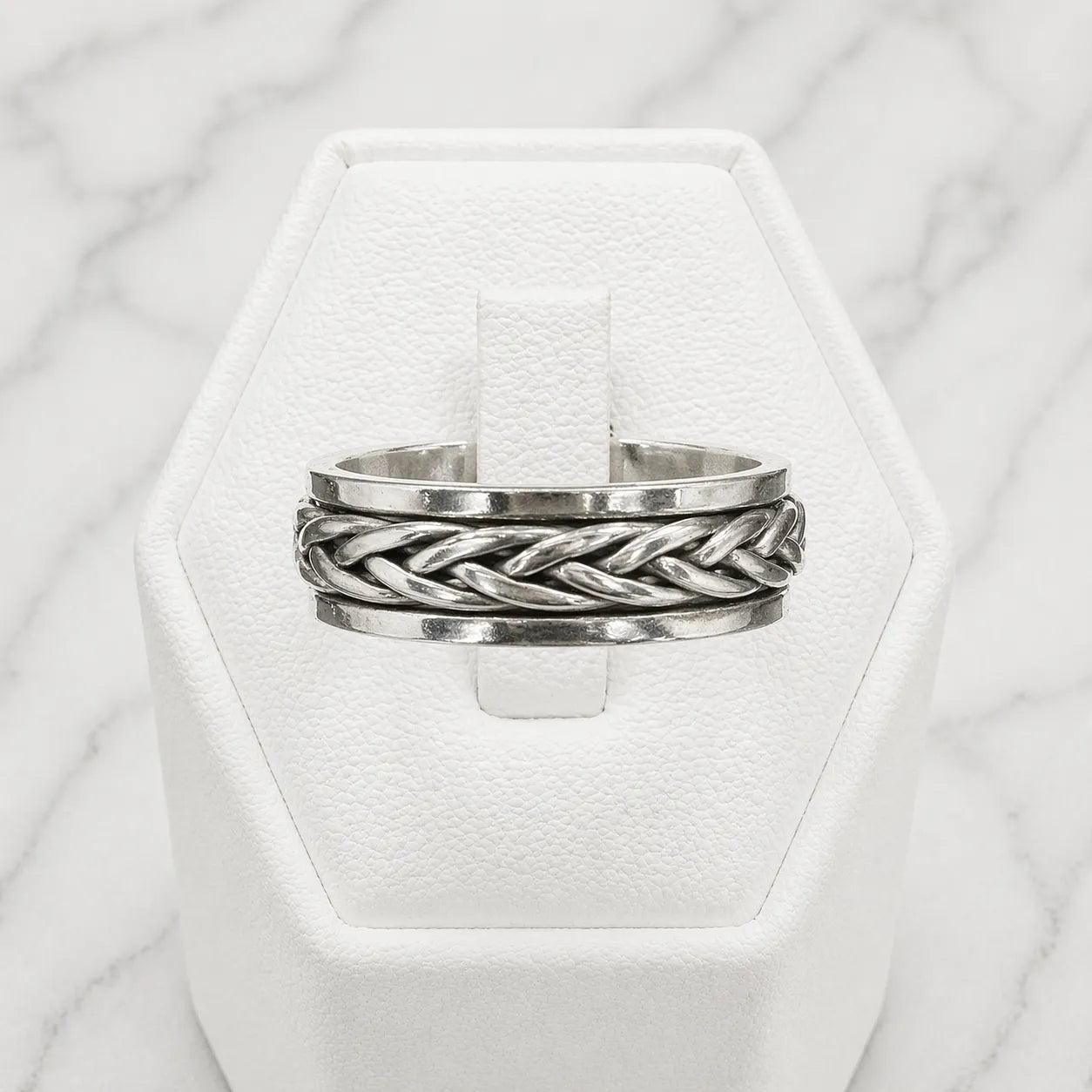 Anillo antiestress doble trenzado