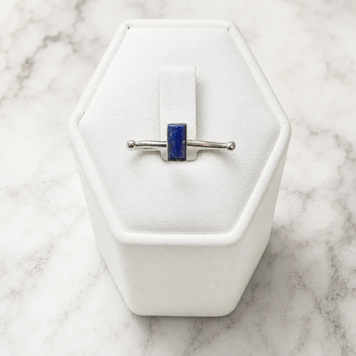 Anillo rectangular lapislazuli - 11