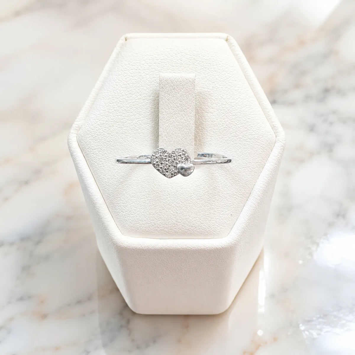 Anillo corazón circón - 16