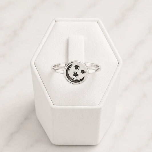 Anillo luna y estrellas