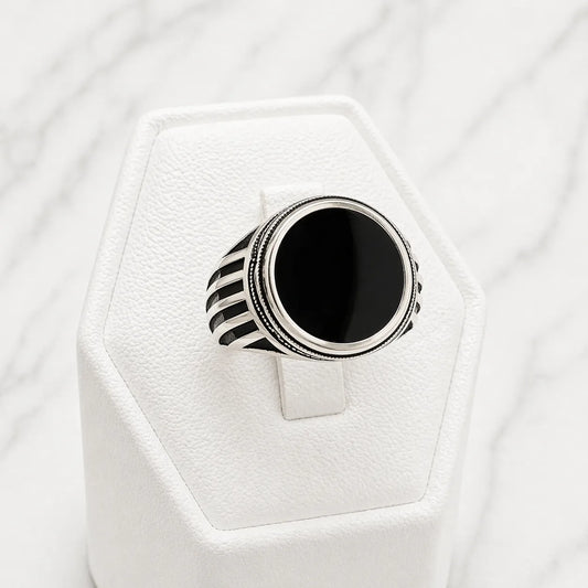 Anillo sello onix envejecido