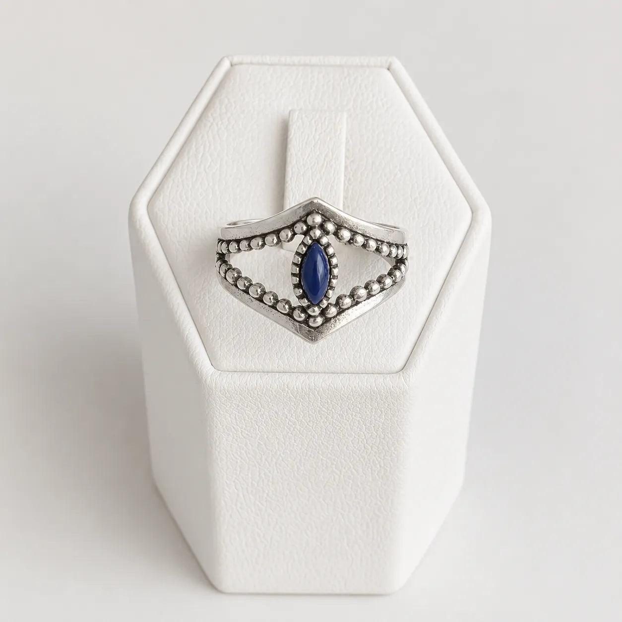 Anillo piedra natural azul