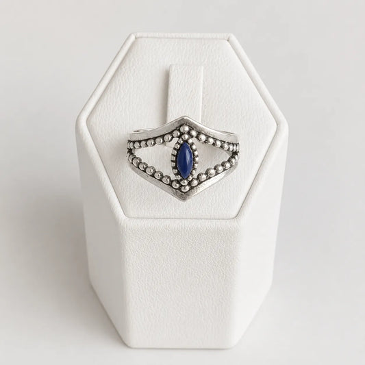Anillo piedra natural azul