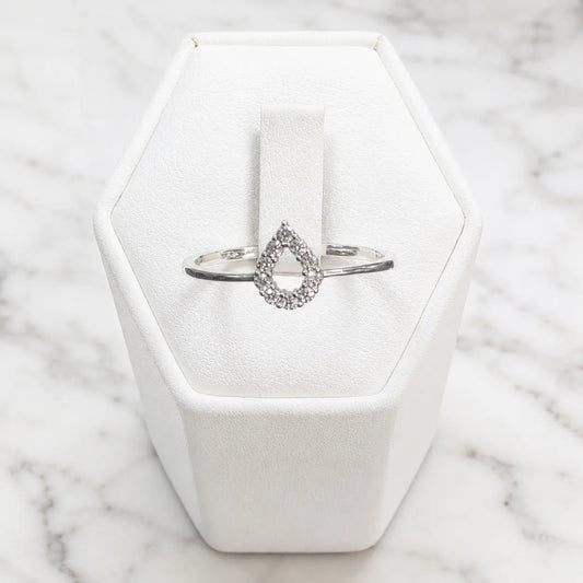 Anillo gota microcircón