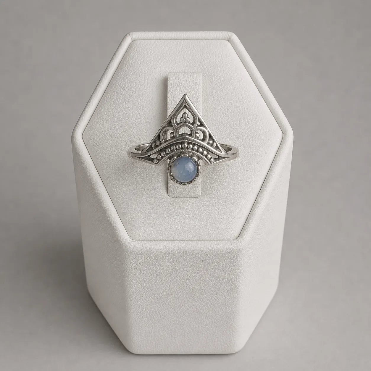 Anillo piedra celeste