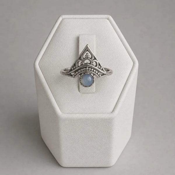 Anillo piedra celeste