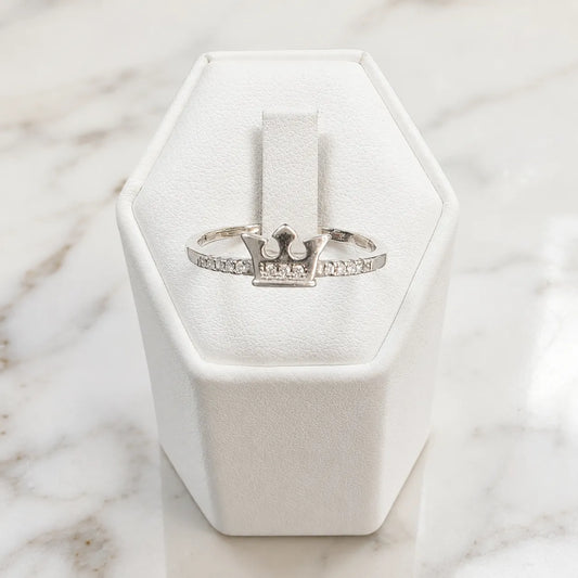 Anillo corona microcircón