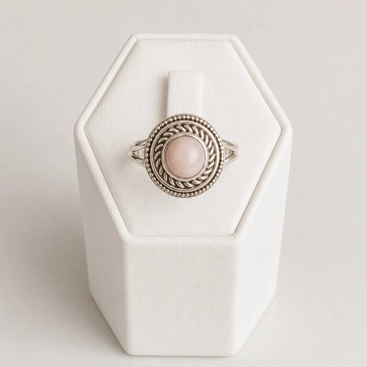 Anillo cuarzo rosa - 8