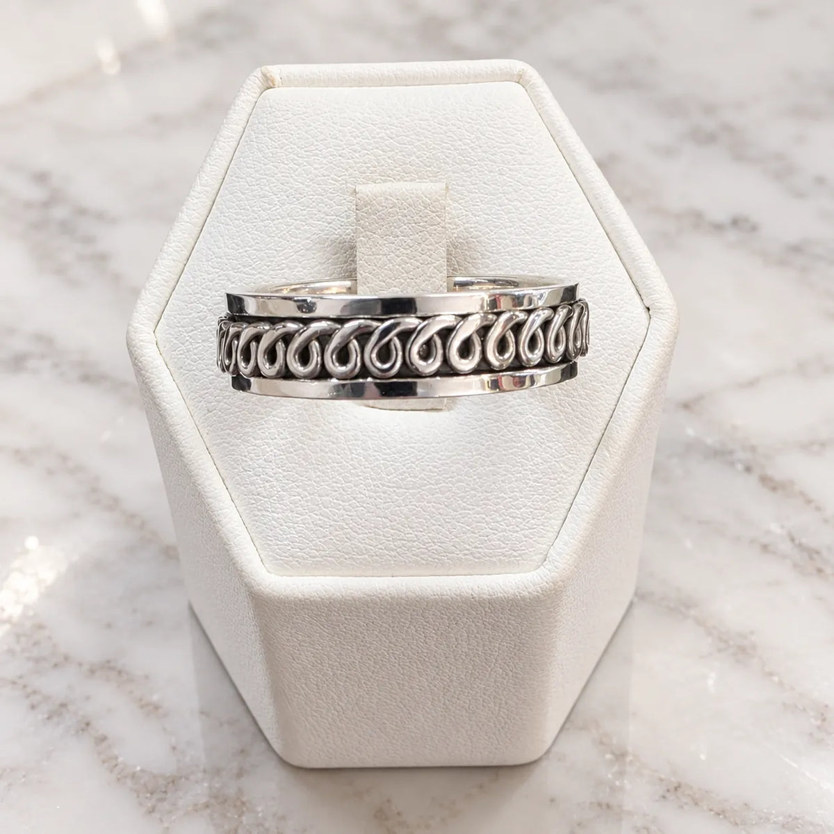 Anillo argolla antiestres envejecido