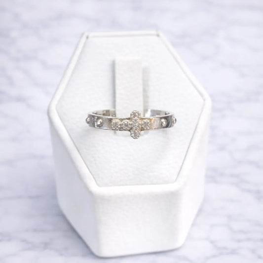 Anillo denario microcircón
