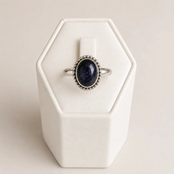 Anillo piedra natural estrellada