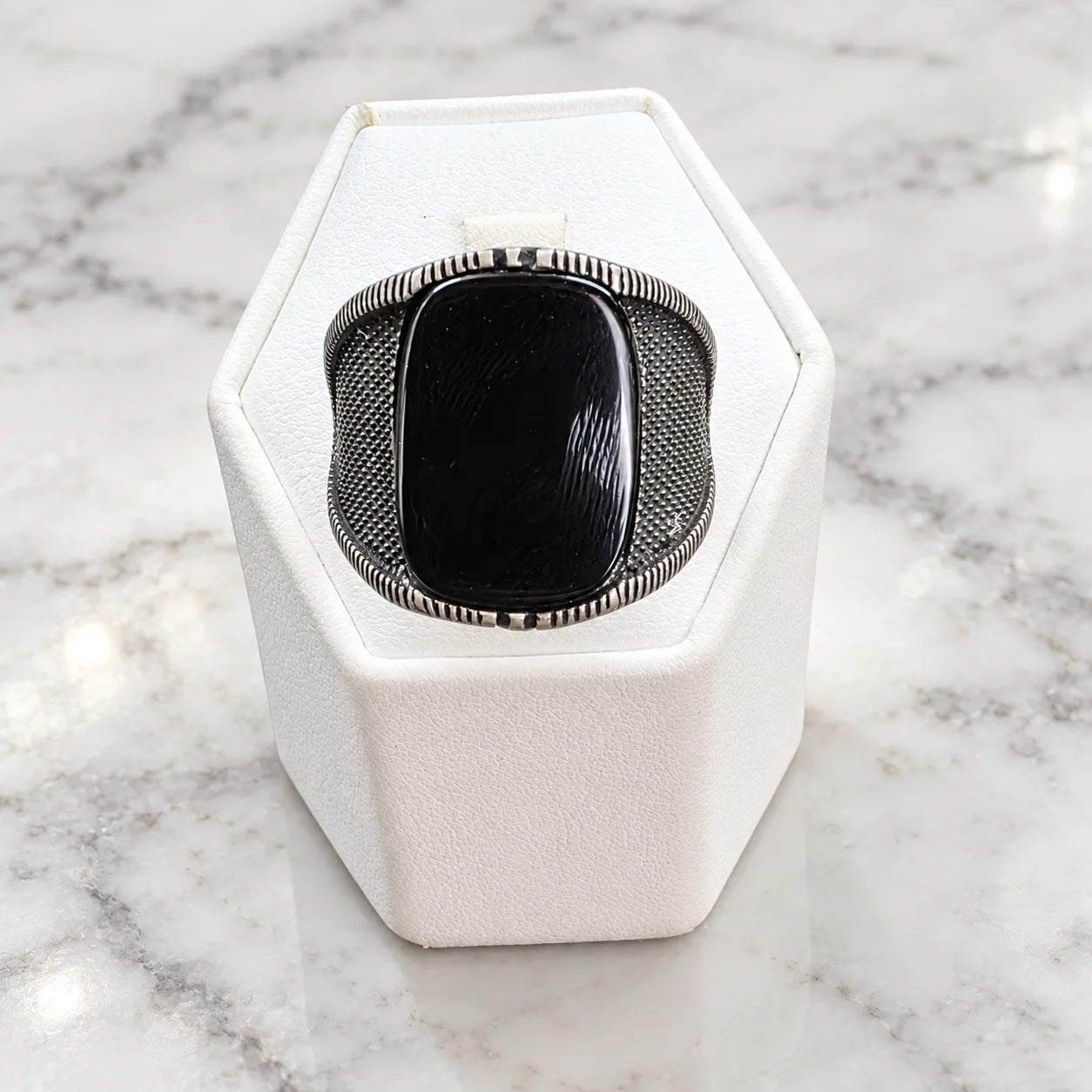 Anillo sello onix envejecido