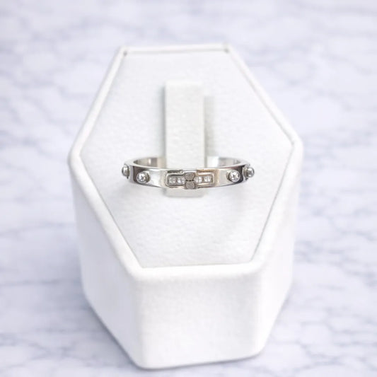 Anillo denario microcircón