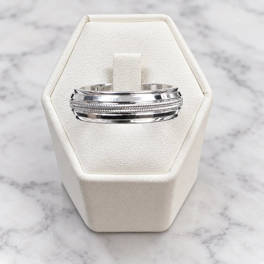 Anillo argolla liso texturizado antiestress