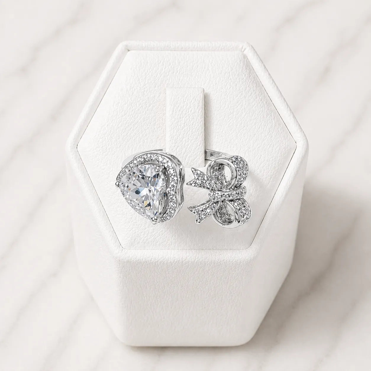 Anillo ajustable corazón coquette